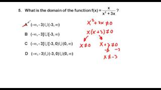 Precalculus Fall 2016 ACP Preview Problem 5 Domain of a Rational Function
