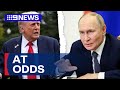 Vladimir Putin admits relations with the US are faltering | 9 News Australia