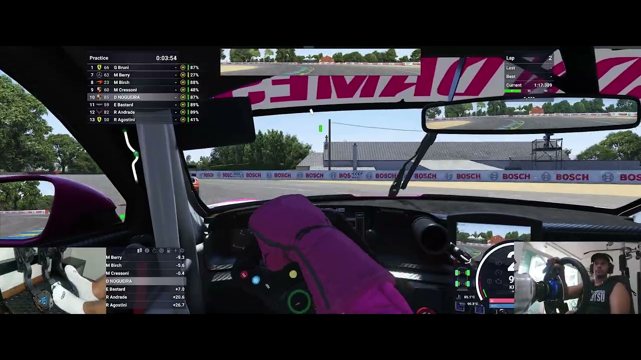 Volta no circuito de Le mans - DIY - DD Hoverboard e pedais caseiros