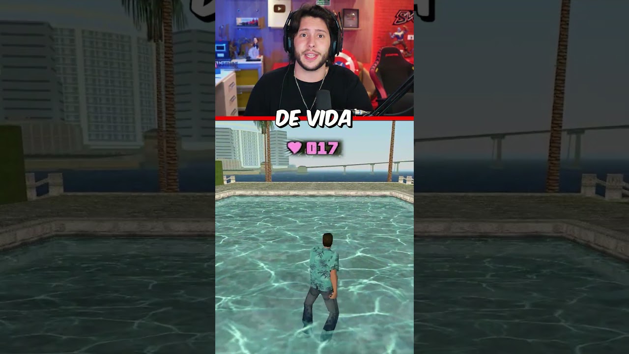 JOGUEI UMA GRANADA NA PISCINA em CADA GTA!