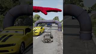 Ridiculous Cars Crossing Low Pipes CRUSH | BeamNG.Drive