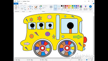 Drawing a Bus Cartoon in MS Paint #StayHome #WithMe and #Draw