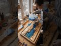 ⚡ Lichtenberg Wood Burning → Electric Blue Resin Table