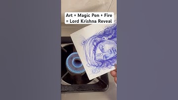 Art + Magic Pen + Fire = Divine Krishna Reveal | #Shorts #krishna #creative #artreveal