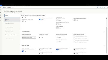 48 D365FO General Ledger  parameters Overview - YouTube #Learning