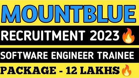 MountBlue Recruitment | Software Engineer Trainee  | Pan India