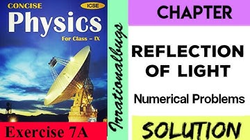 Ch7: Reflection of Light |Ex.7A |Numerical Problems| #ICSE #Selina #Physics #ClasslX #IrrationalBugs