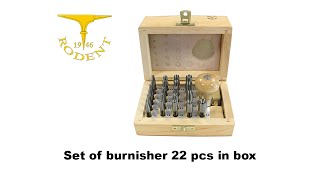 Set of burnisher 22 pcs in box