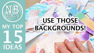 BUST YOUR BACKGROUNDS! 15 Ideas for Using Mixed Media Backgrounds in Clean & Simple Cards [2024/112]
