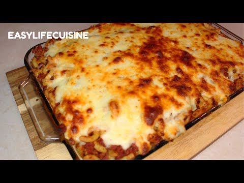 Creamy Macaroni Casserole/In meat sauce/Homemade easy recipe/by:easylifecuisine