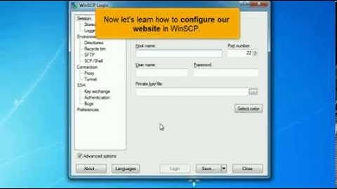 Configuring your website in WinSCP