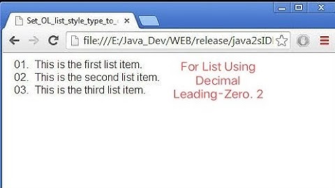 Basic html For Decimal-Leading-Zero.