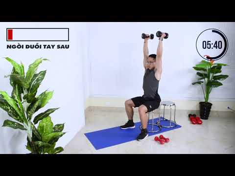 Video Bài Tập Ngực và Tay Sau với Tạ Đơn 10 Phút - youtube
