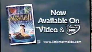 2000 Disney The Little Mermaid II Movie VHS-DVD Commercial