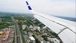 [4K] Landing in Bangkok Airport(BKK). Airbus A320.Stunning views on Bangkok