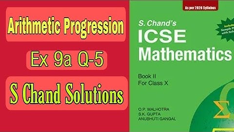 S chand solutions Ex9a Question 5 Arithmetic Progression