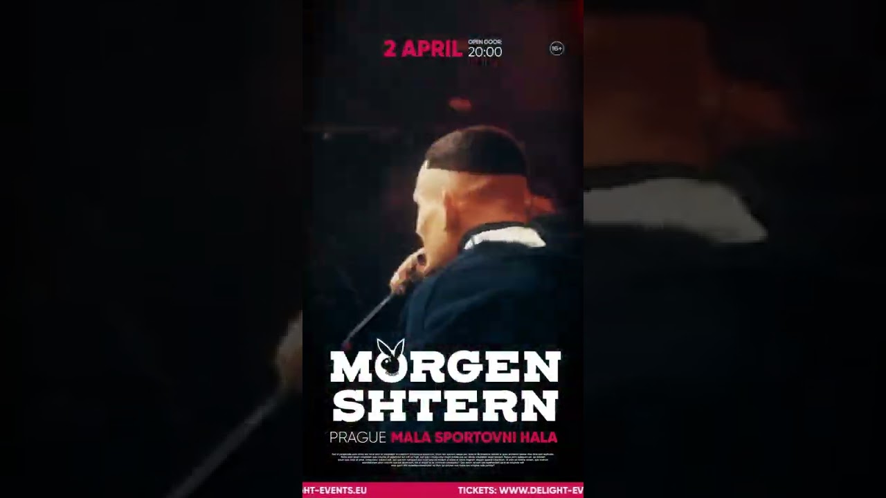 Morgenshtern в Праге 2.04.2022. Афиша к концерту. Mala Sportovni Hala