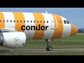 Condor Airlines Airbus A320 "Ringelsocke" Landing &amp; Takeoff at Bodensee Airport