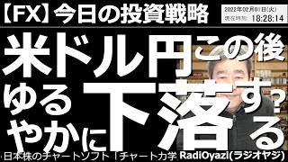 【為替(FX)－今日の投資戦略】米ドル円は(このあと)ゆるやかに下落する？　ここへ来て、アメリカの金利上昇懸念が、やや和らぎ、米株が上昇している。同時に「ドル安」の流れが来ている。この動きは続くのか？