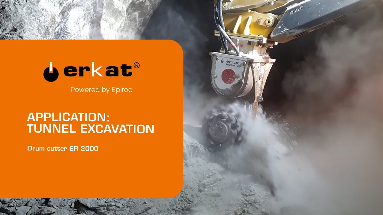 Tunnel excavation with the ER 2000 Drum Cutter