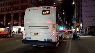MTA New York City Bus 2016 Prevost x3-45 2649 On The SIM33C @ 5th Avenue & 32nd Street