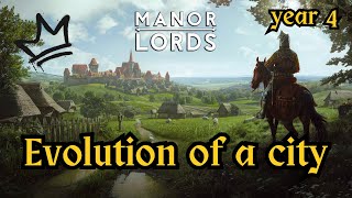 Evolution of a Medieval City, Year 4 | Manor Lords | No Commentary