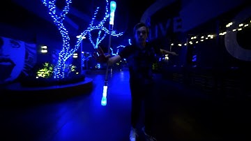 Twirling the new FLOWTOYS VISION LUMINA BATON 🌃 | Cody the Twirler