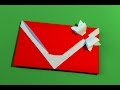 Origami envelope. Easy gift envelope. Ideas for gift wrapping.