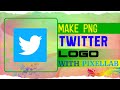 How to design twitter png logo with pixellab  we are editor  wae