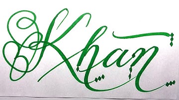 Khan Name Signature Calligraphy Status | How to improve Cursive Handwriting | Cut Marker | art