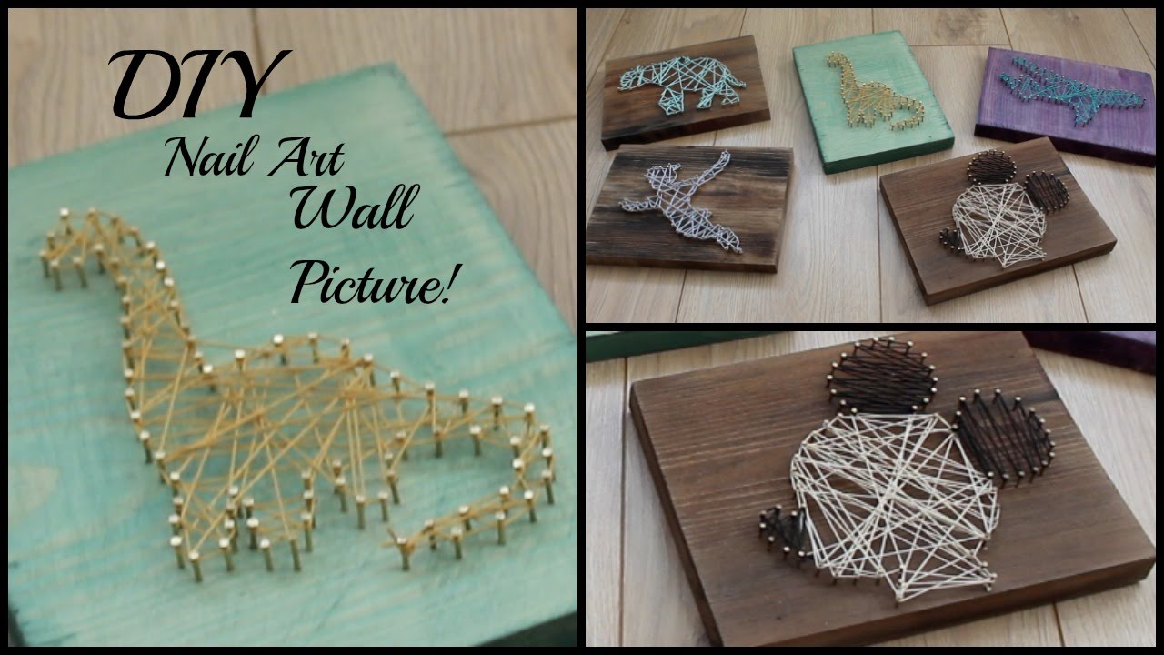 DIY Nail String Art Picture Easy Home DIY Art YouTube DIY Nail String Art Picture Easy Home DIY Art YouTube