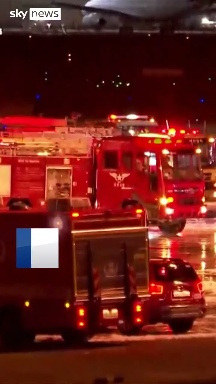 Passengers evacuated as plane catches fire before take off in South Korea