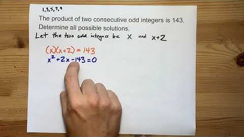 The product of two consecutive odd integers is 143. What are the integers?