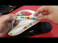 Havaiana bordada com miçangas jablonex #parte01 correia