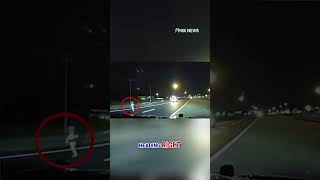 WATCH: Toddler runs down dark highway in HEART-STOPPING moment #shorts