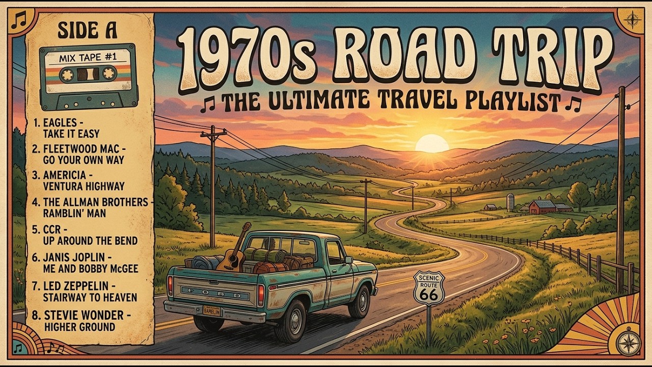 70s Road Trip Playlist | Open Highway Nostalgia | Classic Hits