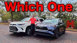 2024 Toyota Grand Highlander vs Toyota Highlander Comparison :All Specs Test Drive