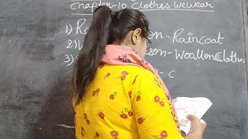 class 1 chapter 10 clothes we wear Topic book exercise subject Evs