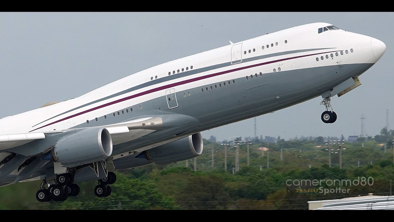 Qatar Amiri Boeing 747-8 BBJ Takeoff at Fort Lauderdale | A7-HBJ