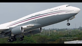 Qatar Amiri Boeing 747-8 BBJ Takeoff at Fort Lauderdale | A7-HBJ | Plane Spotting