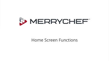 How to operate your Merrychef high speed oven, Home Screen Functions.