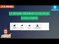 semantic ui horizontal labeled icon menu|horizontal labeled icon menu|labeled menu styles