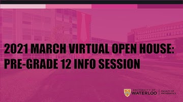 2021 March Virtual Open House: Pre-Grade 12 info session