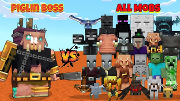 Can This Piglin Boss Defeat All Minecraft Mobs ..!!?