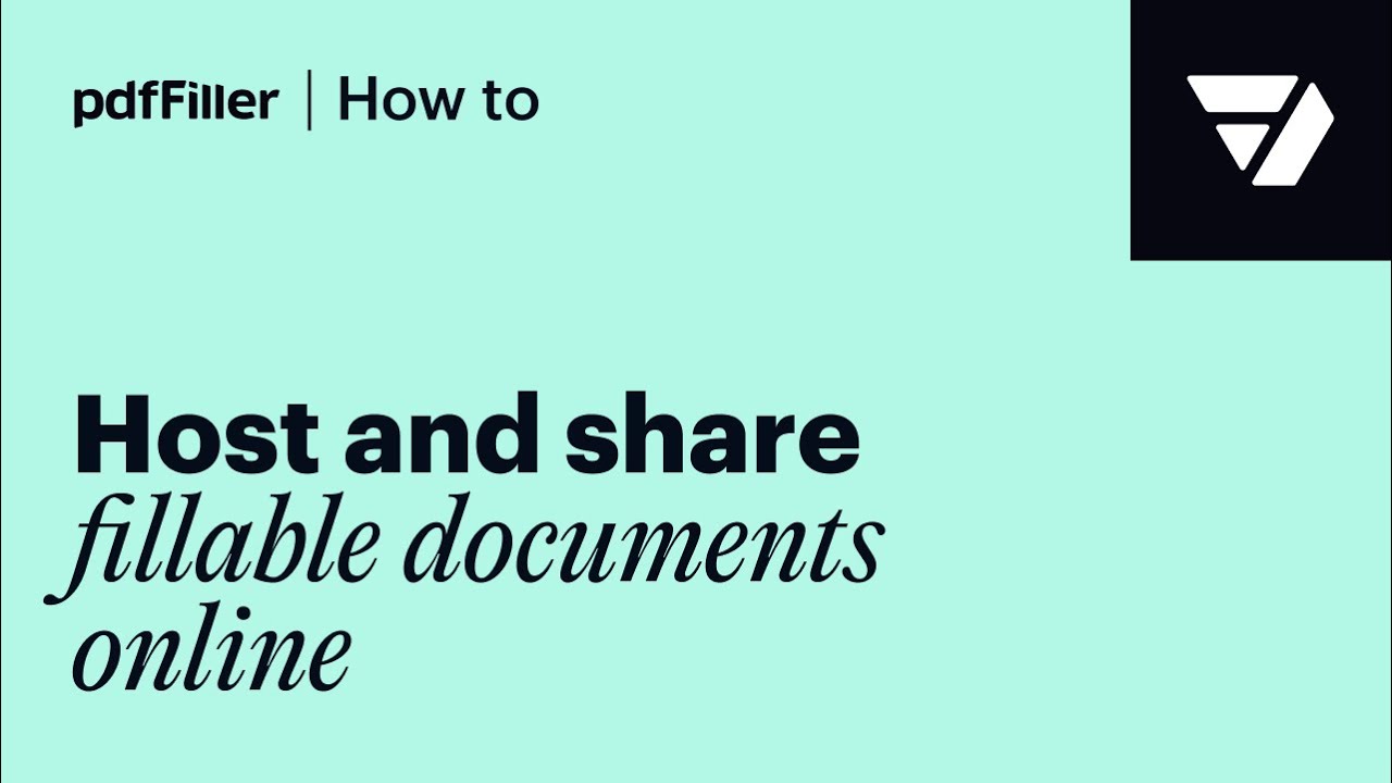 Host Fillable Documents Online, Share, & Secure in Seconds