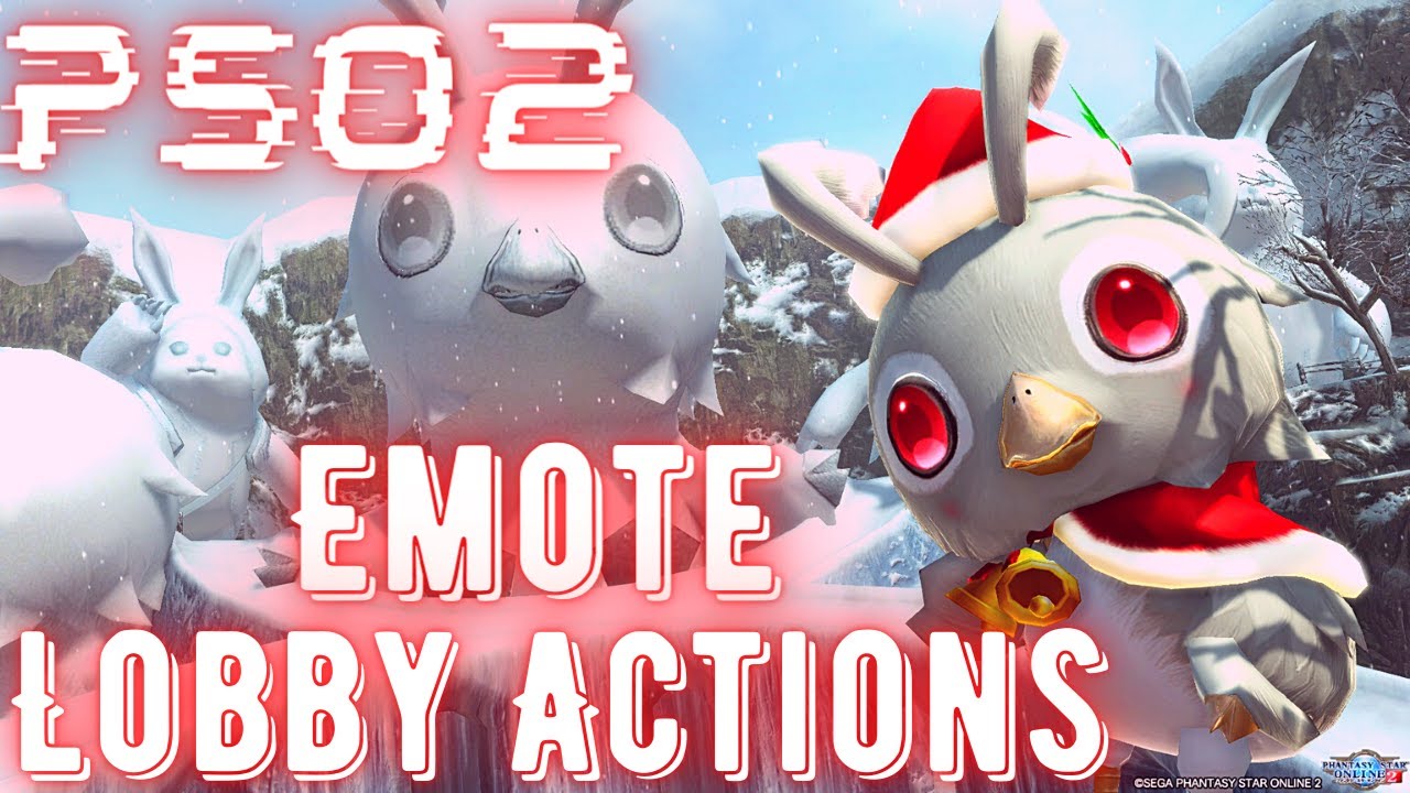 PSO2 389: Nova Pose 2 Emote Lobby Action - YouTube