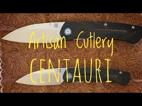 ArtisanCutlery Centauri Front Flipper Liner Locks - Full Size and Mini in S35VN and G10