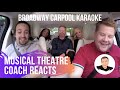 Musical Theatre Coach Reacts (BROADWAY CARPOOL KARAOKE)