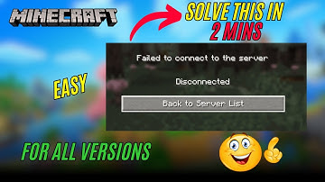 Server Disconnected Minecraft | How to solve Minecraft Failed To connect the server |