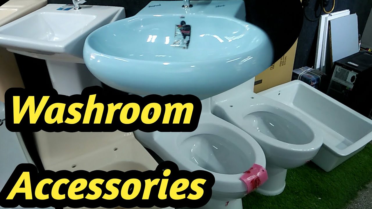 sanitary fittings in commode price | wash besine price in pakistan washroom design - YouTube